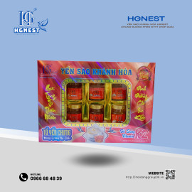 Yến sào Khánh Hòa HGnest chưng Đông trùng hạ thảo 33% Lọ 70ml (Hộp quà)