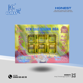 Yến sào Khánh Hòa HGnest chưng Đường phèn 33% Lọ 70ml (Hộp quà)